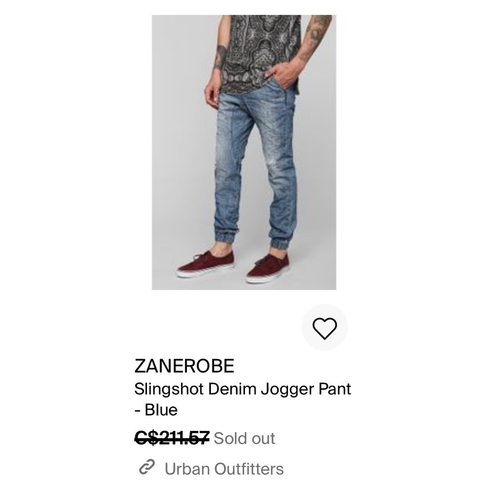 Zanerobe slingshot denimo jogger